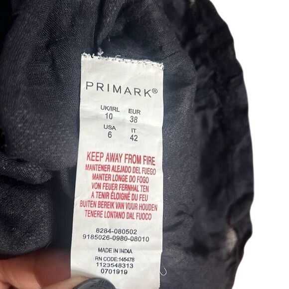 Primark Sleeveless Checkered Mini Dress Black White Size 6 - Picture 5 of 9